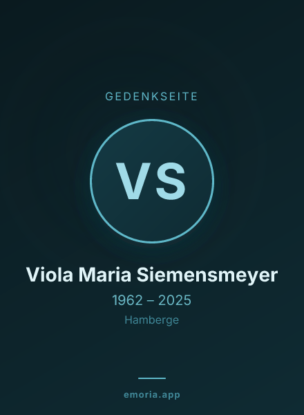 Gedenkportrait von Viola Maria Siemensmeyer