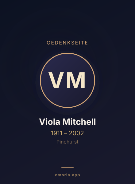 Gedenkportrait von Viola Mitchell