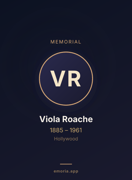 Memorial portrait of Viola Roache