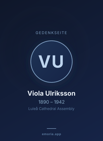 Gedenkportrait von Viola Ulriksson