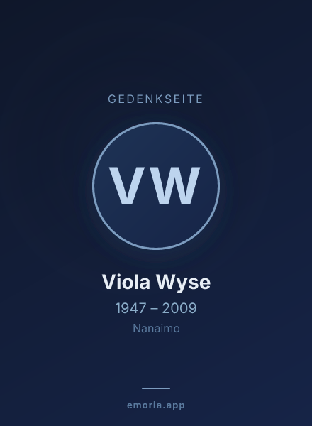 Gedenkportrait von Viola Wyse