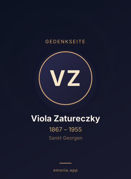 Gedenkportrait von Viola Zatureczky