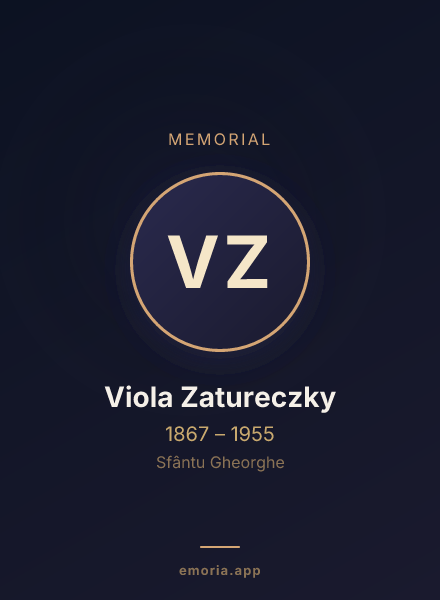 Memorial portrait of Viola Zatureczky