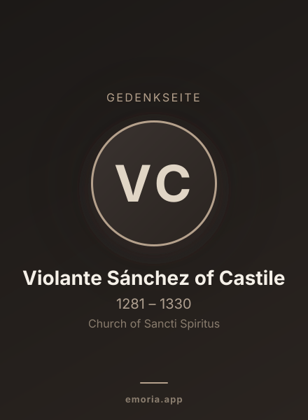Gedenkportrait von Violante Sánchez of Castile