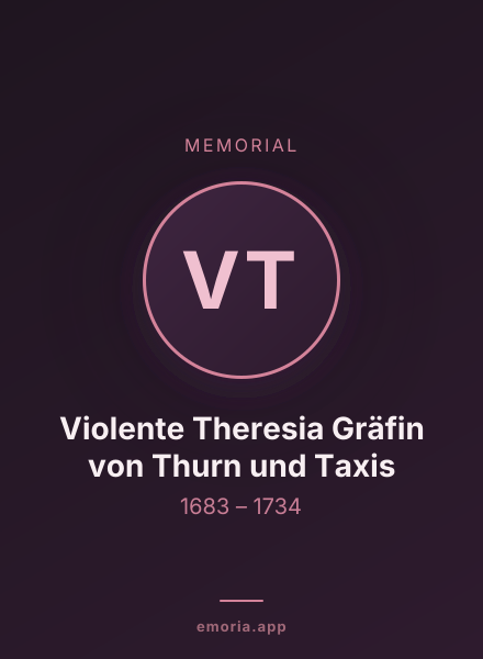 Memorial portrait of Violente Theresia Gräfin von Thurn und Taxis
