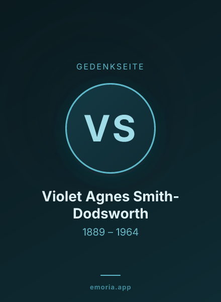 Gedenkportrait von Violet Agnes Smith-Dodsworth