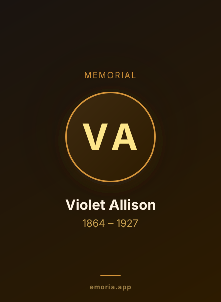 Memorial portrait of Violet Allison