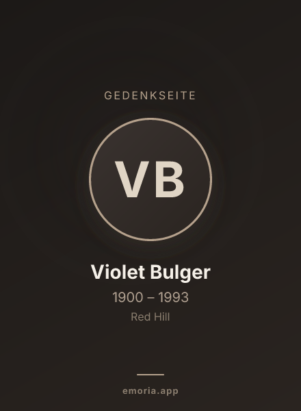 Gedenkportrait von Violet Bulger