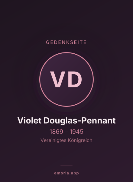 Gedenkportrait von Violet Douglas-Pennant