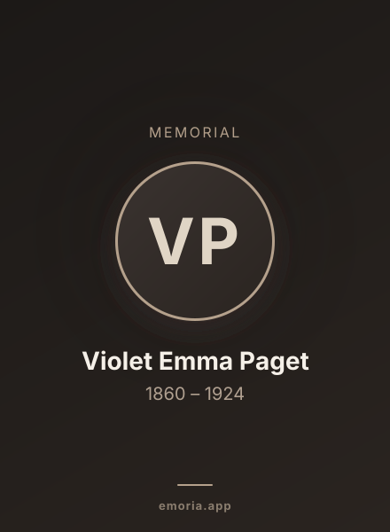 Memorial portrait of Violet Emma Paget