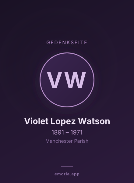 Gedenkportrait von Violet Lopez Watson