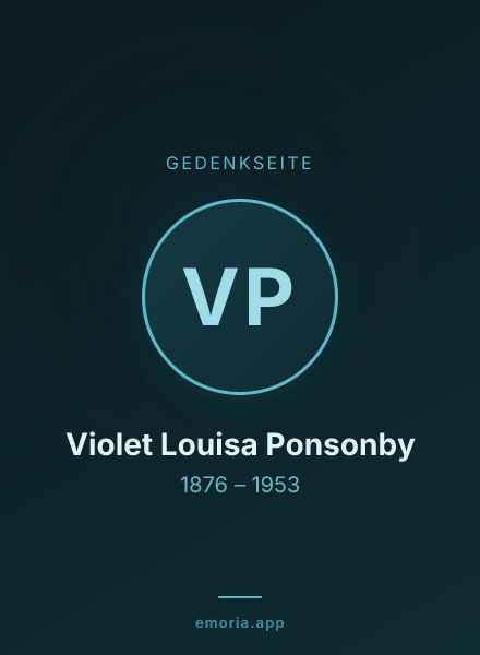 Gedenkportrait von Violet Louisa Ponsonby