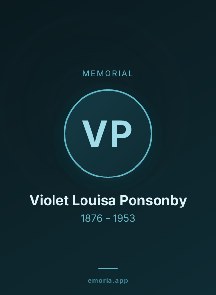 Memorial portrait of Violet Louisa Ponsonby