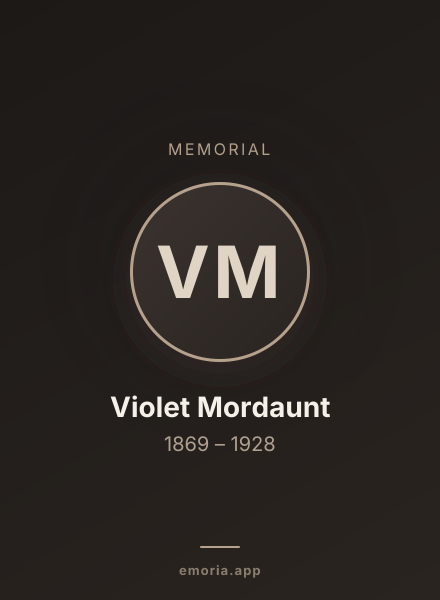 Memorial portrait of Violet Mordaunt