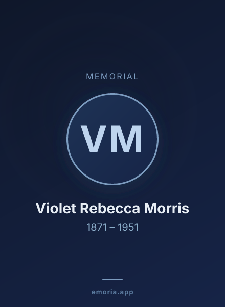 Memorial portrait of Violet Rebecca Morris