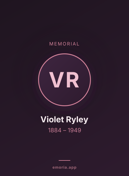 Memorial portrait of Violet Ryley