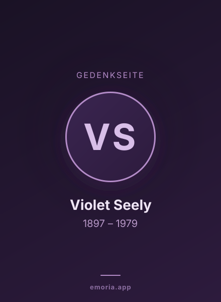 Gedenkportrait von Violet Seely