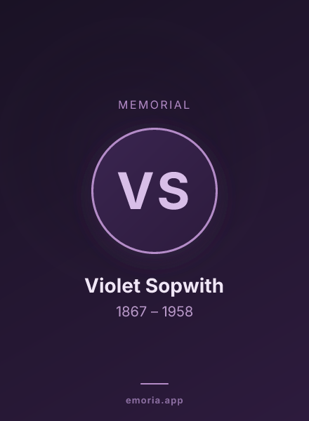 Memorial portrait of Violet Sopwith