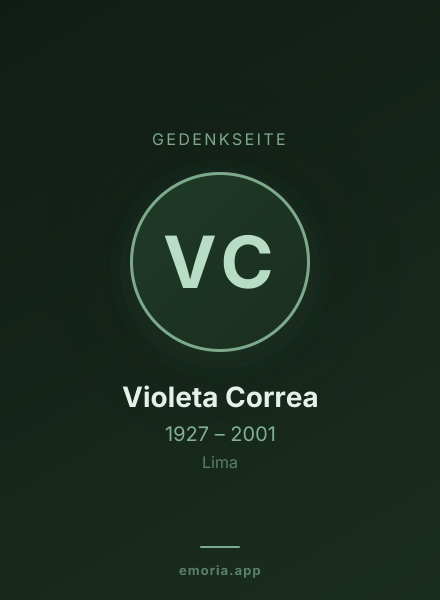 Gedenkportrait von Violeta Correa