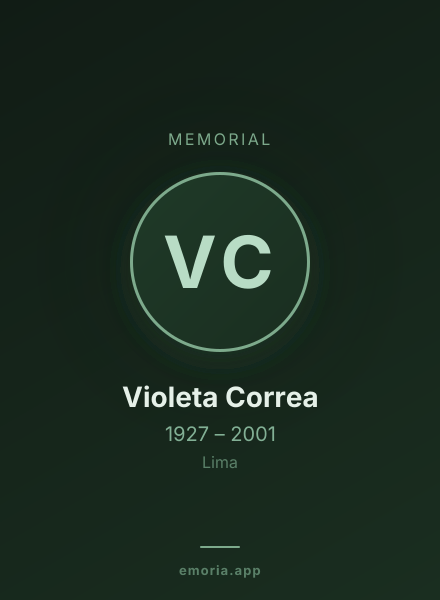 Memorial portrait of Violeta Correa