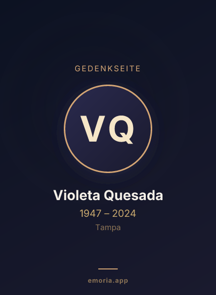 Gedenkportrait von Violeta Quesada
