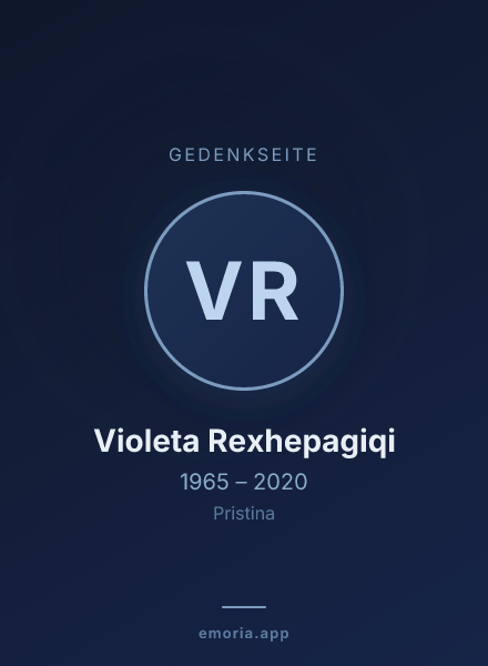 Gedenkportrait von Violeta Rexhepagiqi