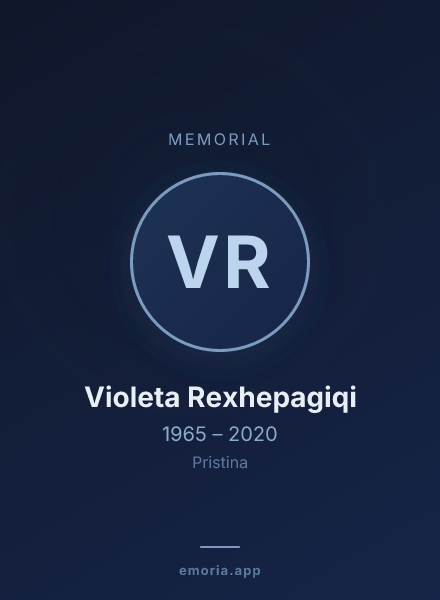 Memorial portrait of Violeta Rexhepagiqi