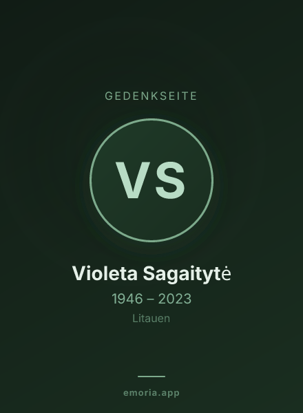 Gedenkportrait von Violeta Sagaitytė