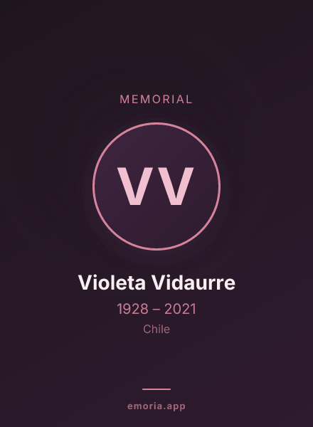 Memorial portrait of Violeta Vidaurre