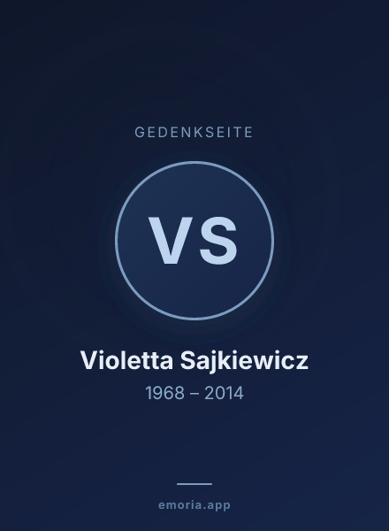 Gedenkportrait von Violetta Sajkiewicz