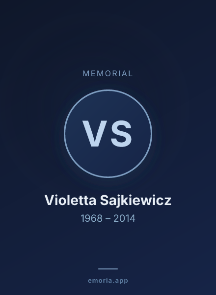 Memorial portrait of Violetta Sajkiewicz
