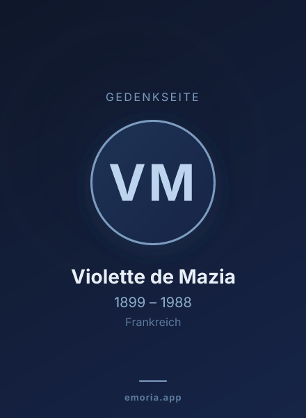 Gedenkportrait von Violette de Mazia