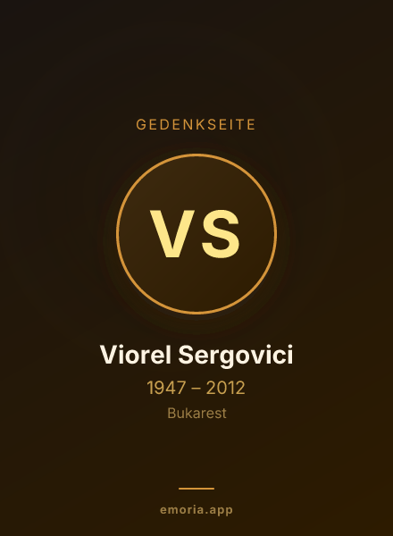 Gedenkportrait von Viorel Sergovici