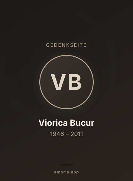 Gedenkportrait von Viorica Bucur