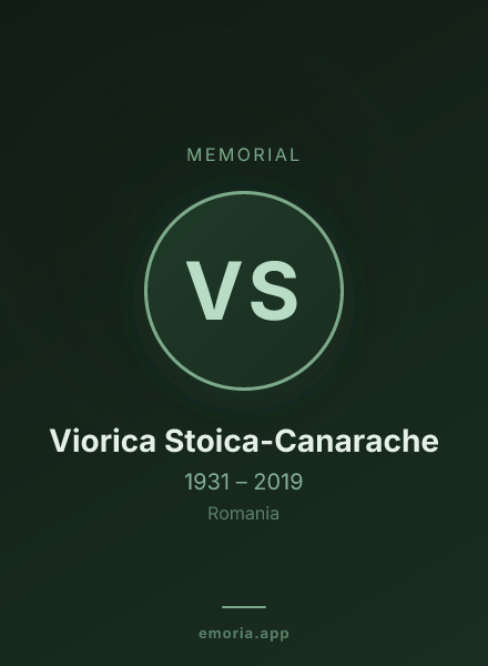Memorial portrait of Viorica Stoica-Canarache