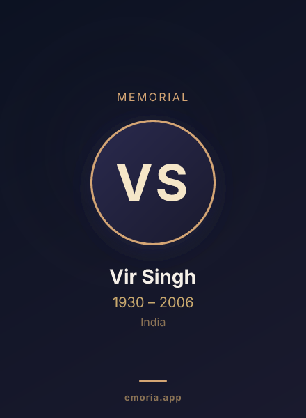 Memorial portrait of Vir Singh