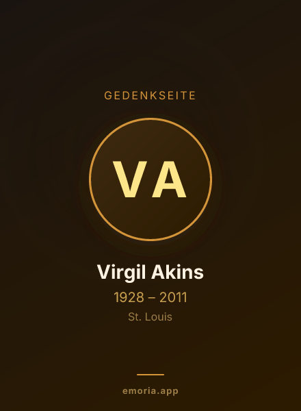 Gedenkportrait von Virgil Akins