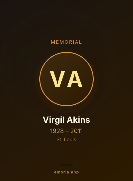 Memorial portrait of Virgil Akins