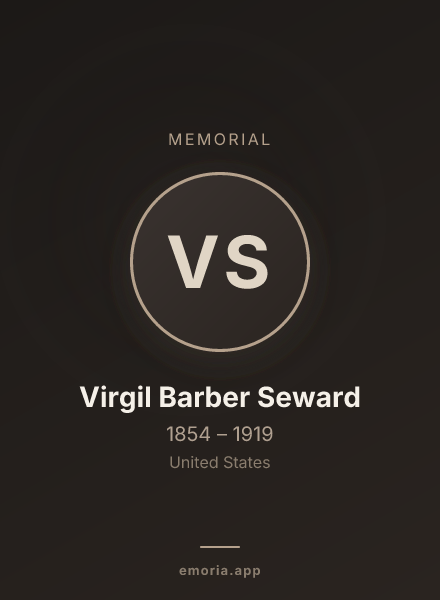 Memorial portrait of Virgil Barber Seward