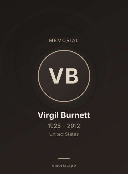 Memorial portrait of Virgil Burnett