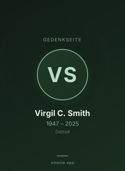 Gedenkportrait von Virgil C. Smith