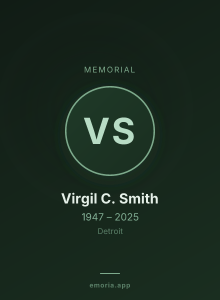 Memorial portrait of Virgil C. Smith