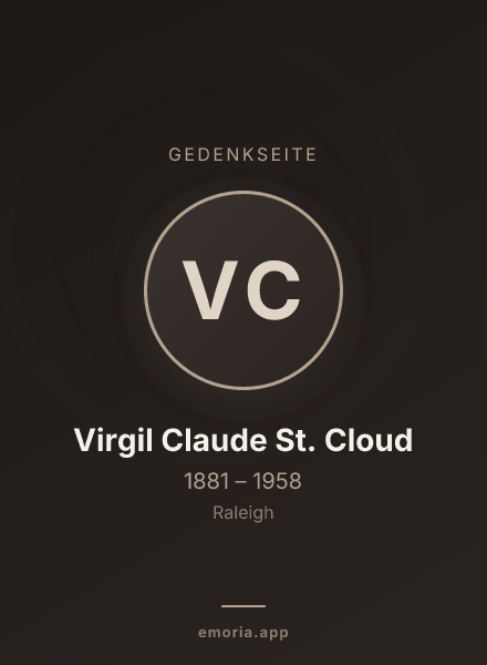 Gedenkportrait von Virgil Claude St. Cloud