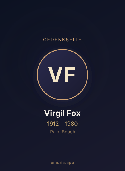 Gedenkportrait von Virgil Fox