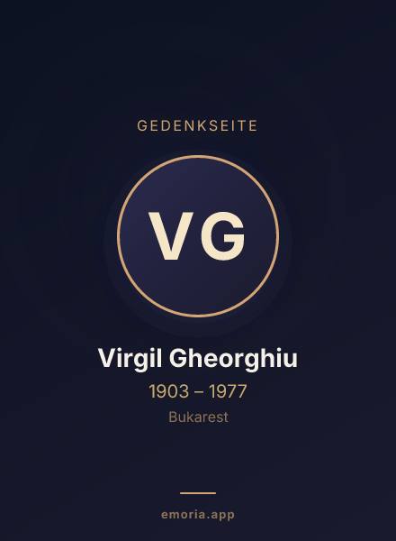 Gedenkportrait von Virgil Gheorghiu