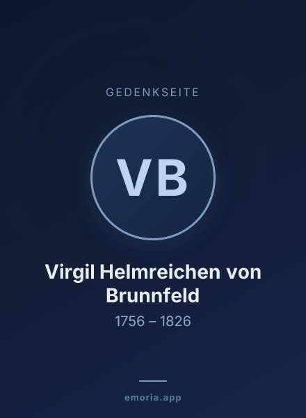 Gedenkportrait von Virgil Helmreichen von Brunnfeld