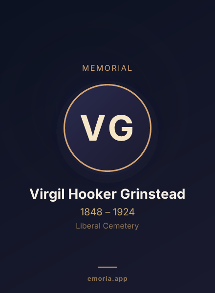 Memorial portrait of Virgil Hooker Grinstead