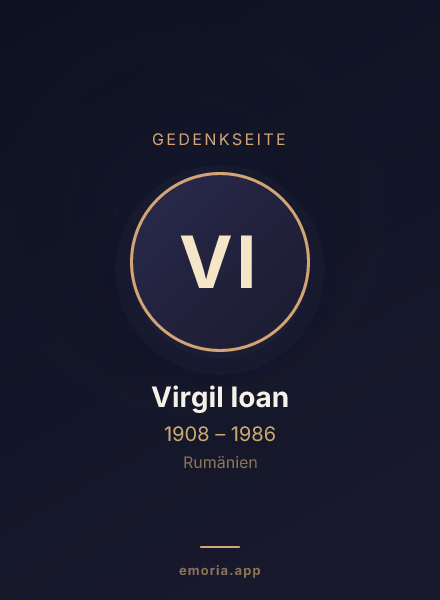 Gedenkportrait von Virgil Ioan