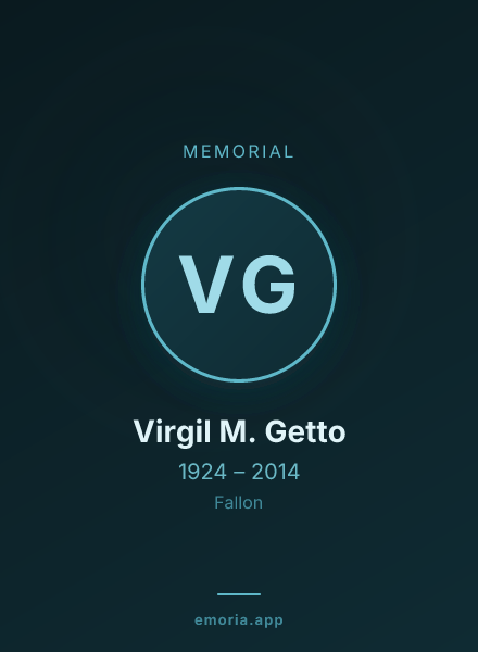 Memorial portrait of Virgil M. Getto