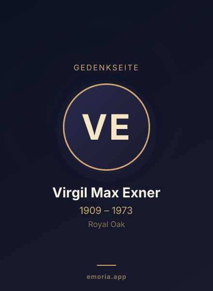 Gedenkportrait von Virgil Max Exner